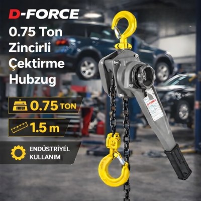 D-FORCE 0.75 Ton Zincirli Çektirme Hubzug 1.5 Metre Zincir