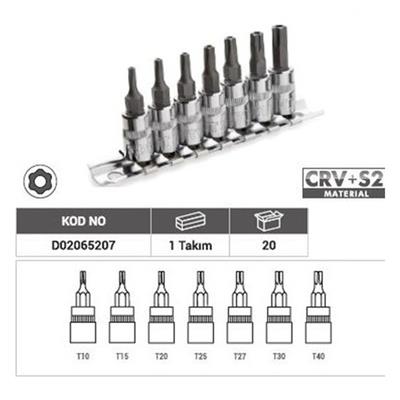 DHT 1/4 Torx Uçlu Lokma Takımı 7 Parça
