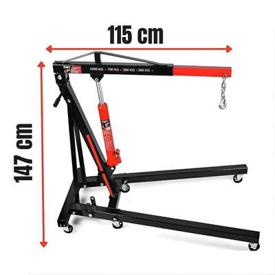 DHT D12030001 1 Ton Katlanır Hidrolik Vinç - Motor Kaldırma Caraskalı