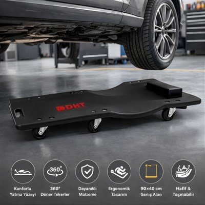DHT D12040037 Araç Altı Tekerlekli Yatma Tahtası
