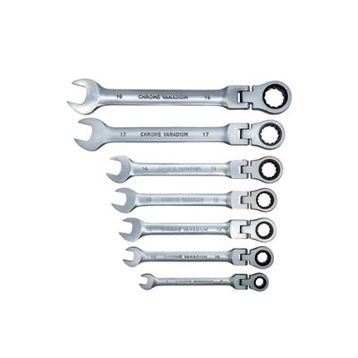 DINGQI Mafsallı Cırcırlı Kombine Anahtar Takımı 7 Parça