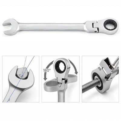 FIXMAX Mafsallı Cırcır Kombine Anahtar 8 mm