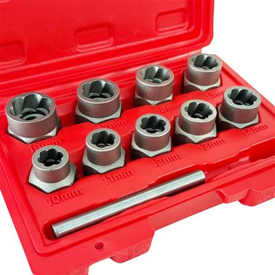 FREED 1/2 Twist Lokma Seti Hasarlı Cıvata ve Somun Sökme 9 Parça