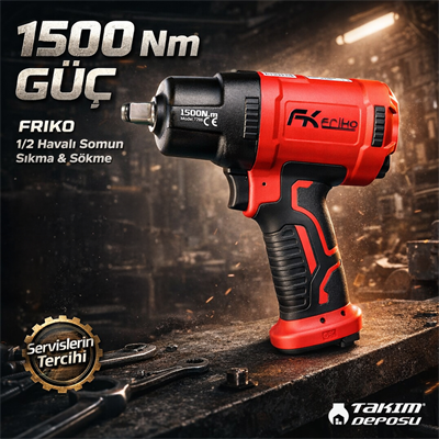 FRIKO 1/2 Havalı Somun Sıkma Ve Sökme 1500 Nm