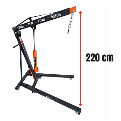 FRIKO 2 Ton Katlanır Hidrolik Vinç - Motor Kaldırma Caraskalı