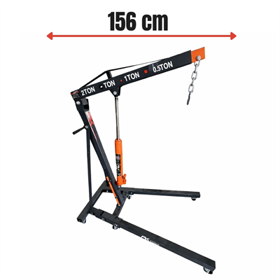 FRIKO 2 Ton Katlanır Hidrolik Vinç - Motor Kaldırma Caraskalı