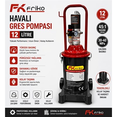 FRIKO Havalı Gres Pompası 12 Litre
