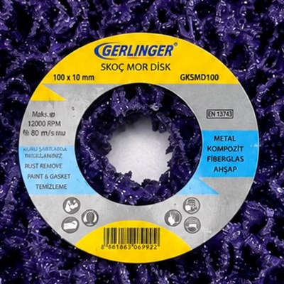 GERLINGER Skoç Mor Disk Boya Kazıyıcı 10 x 100 mm