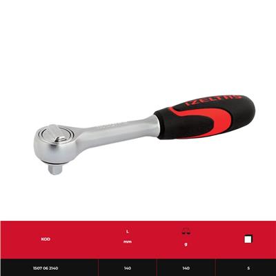 IZELTAS 1/4 Lokma Cırcır Kolu 140 mm