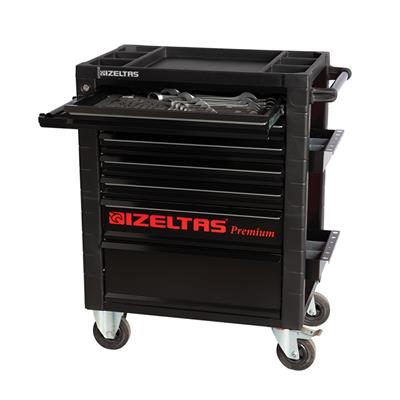 IZELTAS 7 Çekmeceli Premium Dolu Takım Arabası 243 Parça