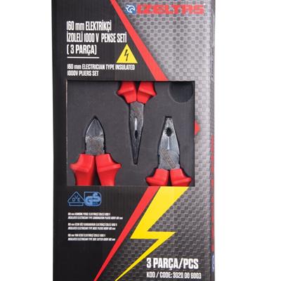 IZELTAS İzoleli Elektrikçi Pense Seti 1000V 3 Parça