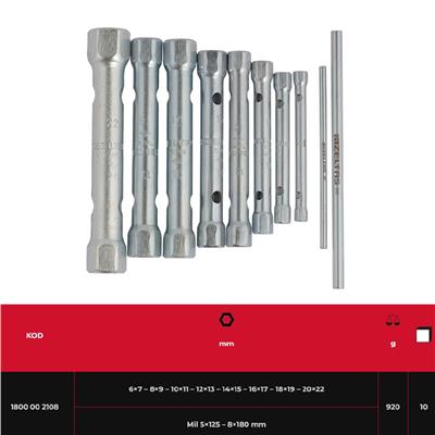 IZELTAS Kovan Anahtar Takımı 8 Parça