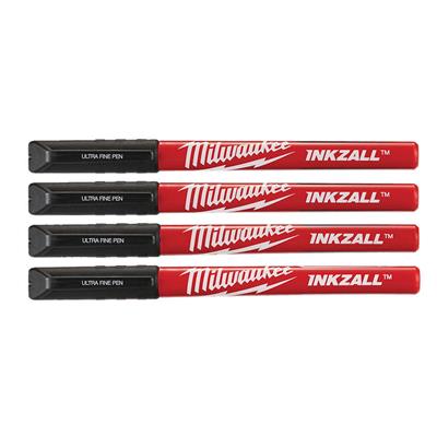 MILWAUKEE Inkzall İnce Uçlu Siyah Marker İşaretleme Kalemi 4 Adet
