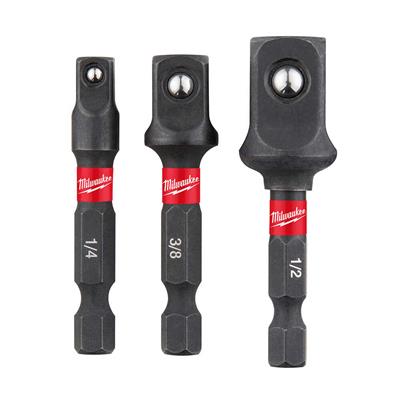 MILWAUKEE Lokma Adaptor Seti HEX 1/4 - 3/8 -1/2 3 Parça