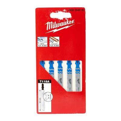 MILWAUKEE T118A Dekupaj Bıçağı Metal 50 mm 5 Adet