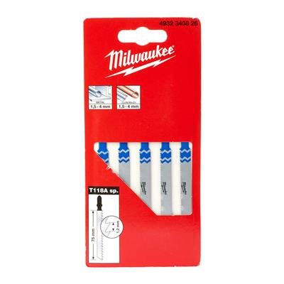 MILWAUKEE T118ASP Dekupaj Bıçağı Metal 75 mm 5 Adet