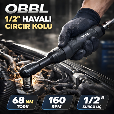 OBBL 1/2 Havalı Cırcır Kolu 68 Nm
