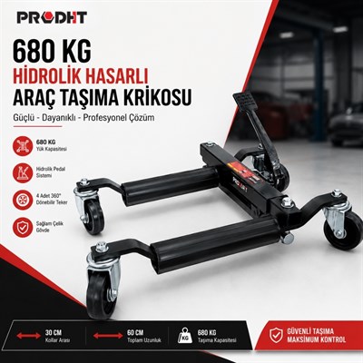 PRODHT 680 Kg Hidrolik Hasarlı Araç Taşıma Krikosu
