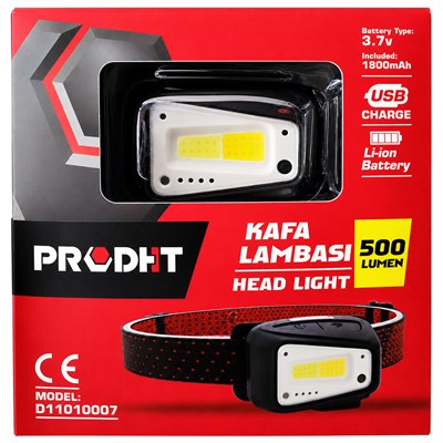 PRODHT Led Kafa Lambası Üstten Bantlı 500 Lümen