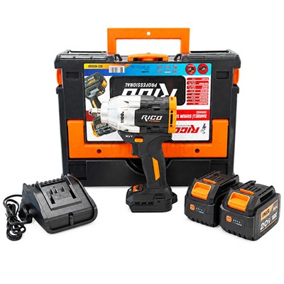 RICO 1/2 Akülü Darbeli Somun Sıkma ve Sökme Makinesi Kömürsüz 1100Nm 20V 6 Ah