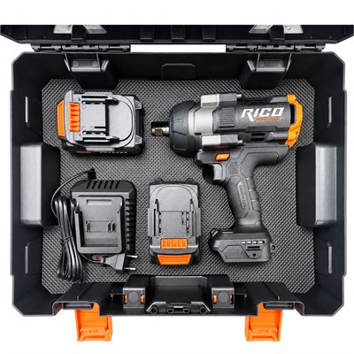 RICO 1/2 Akülü Darbeli Somun Sıkma ve Sökme Makinesi Kömürsüz 1300Nm 20V 6 Ah