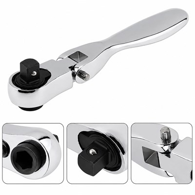 RICO 1/4 Mafsallı Lokma Cırcır Kolu 72 Diş Mini 2 in 1