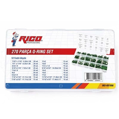 RICO O-Ring Seti Kauçuk Isıya Dayanıklı Conta Seti