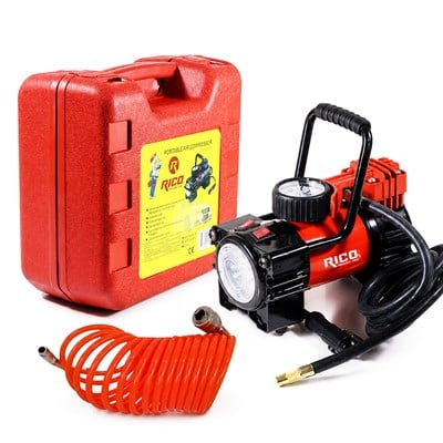 RICO Çift Pistonlu Pro Araç Lastik Şişirme Kompresörü 12 V 150 Psi