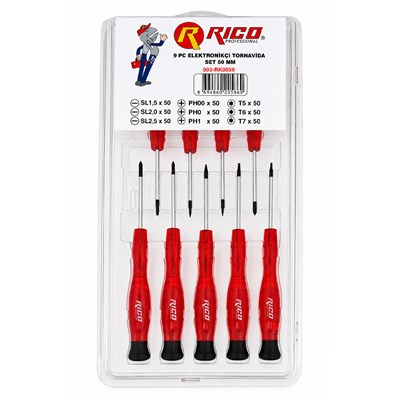 RICO Cımbızlı Elektronikçi Tornavida Seti 50 mm 10 Parça