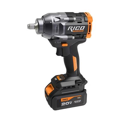 RICO 028-RE0008 1/2 Akülü Darbeli Somun Sıkma ve Sökme Makinesi Kömürsüz 1100Nm 20V 6 Ah