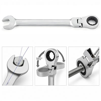 RICO Mafsallı Cırcır Kombine Anahtar 24 mm