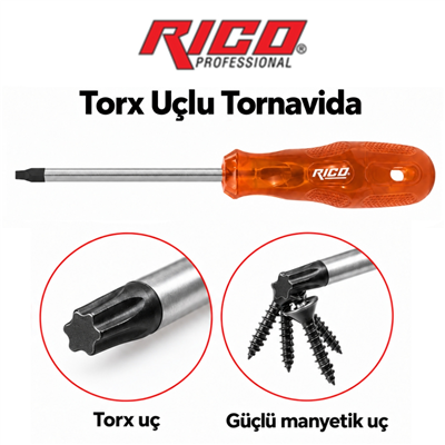 RICO T20 Torx Uçlu Tornavida Premium Diamond 100 mm