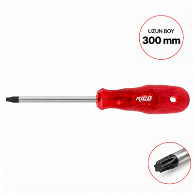 RICO T20 Torx Uçlu Tornavida Star Uzun 300 mm