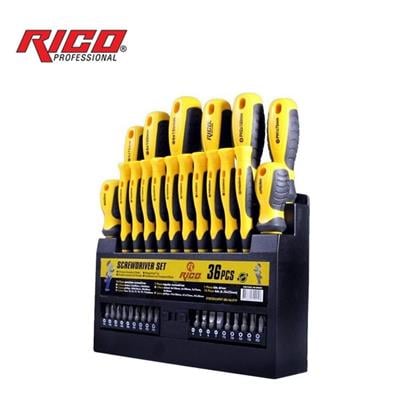 RICO Düz Yıldız ve Torx Uçlu Tornavida Takımı Klasik Seri 36 Parça