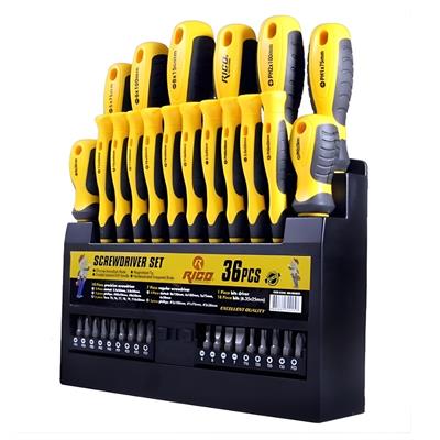 RICO Düz Yıldız ve Torx Uçlu Tornavida Takımı Klasik Seri 36 Parça