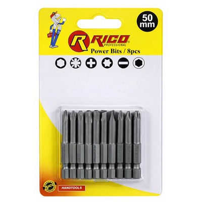 RICO Vidalama Bits Uç Seti 50 mm 8 Adet