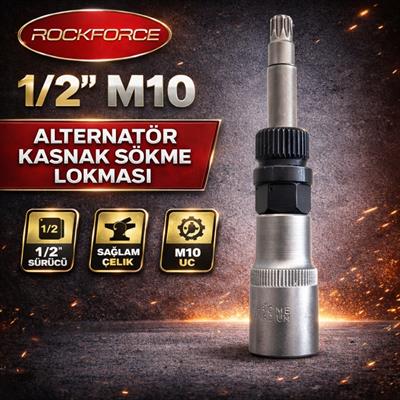 ROCKFORCE 1/2 M10 33 Diş Alternatör Kasnak Sökme Lokması