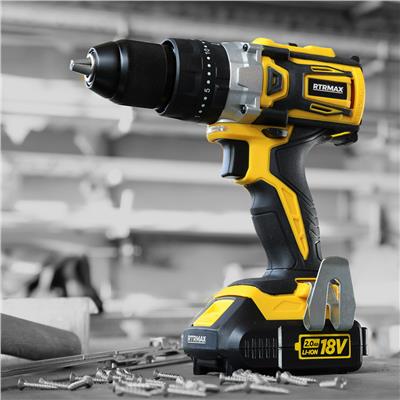 RTRMAX RTX2014 Şarjlı Darbeli Matkap Kömürsüz Çift Akülü 2 Ah X-Lıon