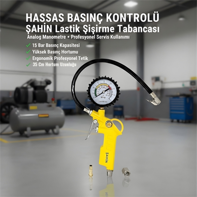 SAHIN Lastik Şişirme Tabancası 0-220 Psı