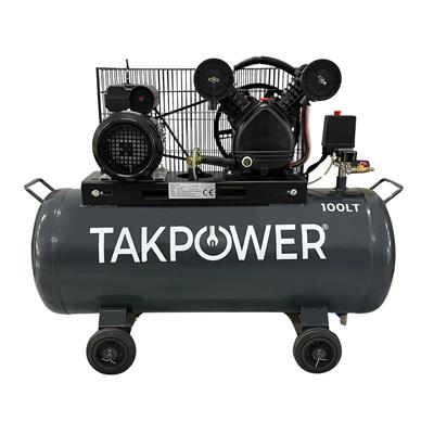 TAKPOWER 100 LT Çift Piston Hava Kompresörü 8 Bar 220V