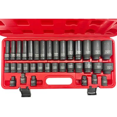 TAKPOWER 1/2 Altı Köşe Uzun ve Kısa Havalı Lokma Takımı 35 Parça