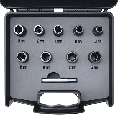 TAKPOWER 1/2 Twist Lokma Seti Hasarlı Cıvata ve Somun Sökme 9 Parça