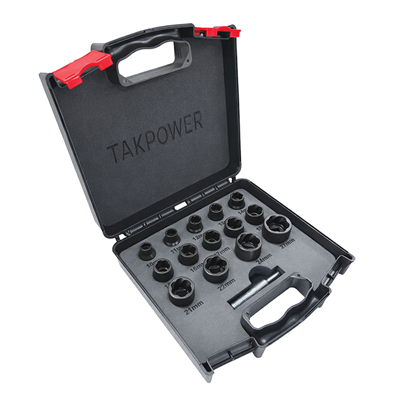 TAKPOWER 1/2 Twist Lokma Seti Hasarlı Cıvata ve Somun Sökme 14 Parça