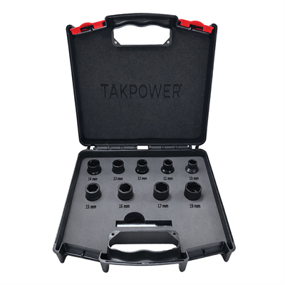 TAKPOWER 1/2 Twist Lokma Seti Hasarlı Cıvata ve Somun Sökme 9 Parça