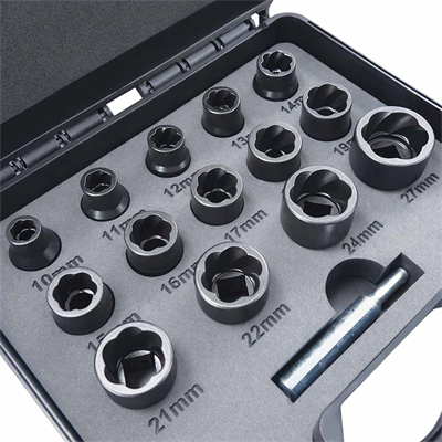 TAKPOWER 1/2 Twist Lokma Seti Hasarlı Cıvata ve Somun Sökme 14 Parça