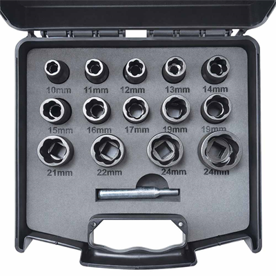 TAKPOWER 1/2 Twist Lokma Seti Hasarlı Cıvata ve Somun Sökme 14 Parça