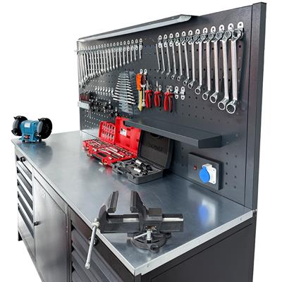 TAKPOWER 2 Metre CETA FORM Dolu Takım Tezgahı 10 Çekmeceli 1 Dolaplı Premium