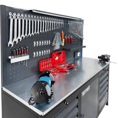 TAKPOWER 2 Metre CETA FORM Dolu Takım Tezgahı 10 Çekmeceli 1 Dolaplı Premium