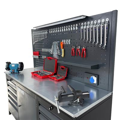 TAKPOWER 2 Metre Dolu Takım Tezgahı 10 Çekmeceli 1 Dolaplı Premium