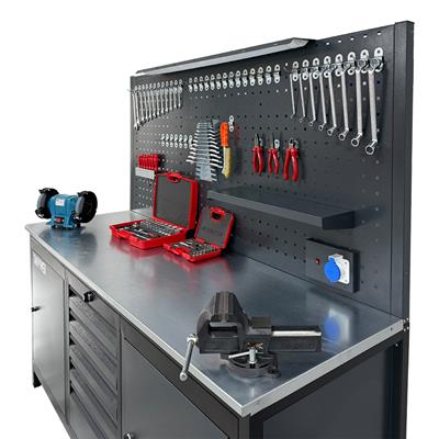 TAKPOWER 2 Metre Dolu Takım Tezgahı 5 Çekmeceli 2 Dolaplı Premium